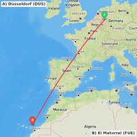 Route map for EDDL-GCFV