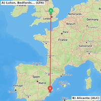 Route map for EGGW-LEAL