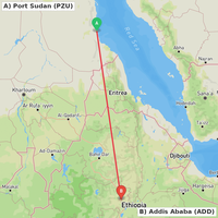 Route map for HSPN-HAAB