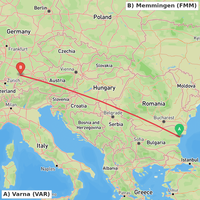 Route map for LBWN-EDJA