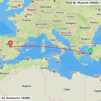 Route map for LTBJ-LEMD