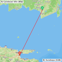 Route map for WAOO-WARR